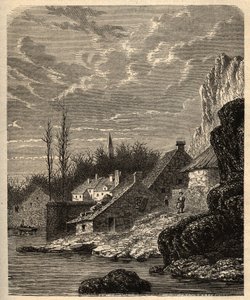 Douarnenez - Finistere - Bretagne - Gravur in "PATRIE - BESCHREIBUNG DER MALERISCHEN FRANKREICH IN 6 BÄNDEN VON LUCIEN HUARD - Ende des 19. Jahrhunderts"