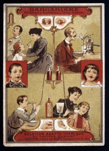 Dr. Dumonts antiseptisches und anästhetisches Gurgelmittel - Werbung, Ende des 19. Jahrhunderts von Unknown artist