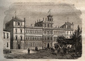 Herzogspalast von Modena im 19. Jahrhundert - Der Herzogspalast 1634 - Herzogspalast von Modena. von Unknown artist