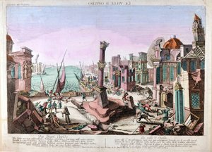 Erdbeben von Oppido Mamertina in Kalabrien (Süditalien) am 15. Februar 1783 von Unknown artist