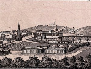 Edinburgh, Schottland: Blick auf die Stadt vom Schloss Edinburgh. in „Die Welt illustriert 168 Ansichten“. Undatiert (spätes 19. Jahrhundert) von Unknown artist