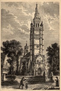 Eglise Notre Dame de Croaz Batz in Roscoff - Finistère - Bretagne - Gravur in „Patrie - Beschreibung der malerischen Frankreichs in 6 Bänden“ von Lucien Huard - Ende des 19. Jahrhunderts von Unknown artist