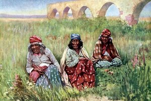 Ältere indianische Frauen, Kalifornien von Unknown artist