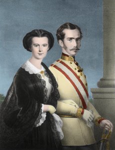 Kaiser Franz Joseph I. von Österreich und Kaiserin Elisabeth von Österreich (Sissi) - Porträt von Franz Joseph I. von Österreich