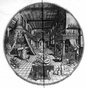 Gravur des „Amphitheatrum sapientiae aeternae“ (Amphitheater der ewigen Weisheit) (Hamburg: n.n.) von Unknown artist
