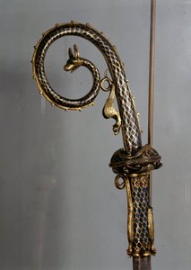Episkopalstab aus Gold und Emaille (Pastoralstab) (Detail) von Unknown artist