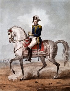 Reiterporträt des Marquis Gilbert du Motier de La Fayette (1757-1834), französischer Aristokrat, Militär und Politiker - Gravur - Marquis von La Fayette (1757-1834), französischer Militär und Politiker von Unknown artist