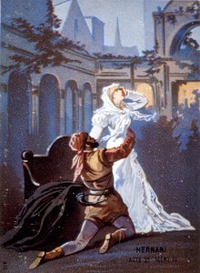 Ernani von Giuseppe Verdi Akt II, Szene IV. Chromolithographie 19. Jahrhundert
