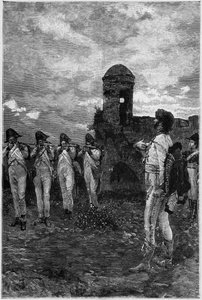 Hinrichtung von Joachim Murat (1767-1815), Marschall von Frankreich und König von Neapel im Jahr 1815. von Unknown artist