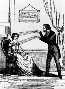 Hypnose-Experiment. Gravur von 1890 von Unknown artist