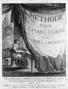 Falscher Titel des Buches „Methode pour le pianoforte“ von Ignaz Pleyel und Dussek von Unknown artist