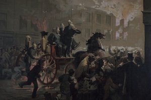 Feuerwehrwagen, späte 19. Jahrhundert von Unknown artist