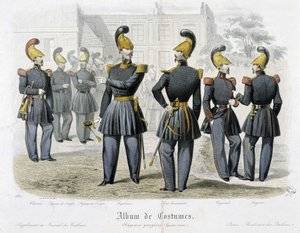 Feuerwehrleute in Uniform - in „Album der Kostüme“