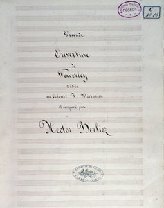 Erste Seite der Partitur für Waverley Opus 1, Ouvertüre, von Hector Berlioz von Unknown artist