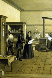 Florence Nightingale (1820 - 1910) in einem Krankenhaus in Scutari in der Türkei um 1855 (Detail) von Unknown artist