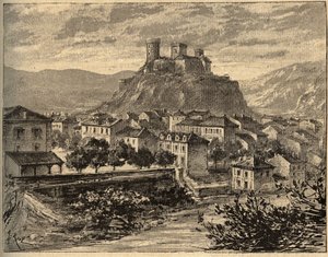 Foix - Ariège - Okzitanien - Gravur in „PATRIE“ - BESCHREIBUNG PICTURESQUE DE LA FRANCE EN 6 VOLUMES VON LUCIEN HUARD - Ende des 19. Jahrhunderts von Unknown artist