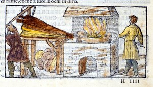 Schmiede - in „Pirotechnia“ von Biringuccio
