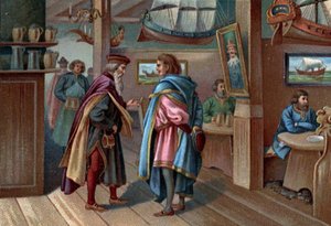 Ehemalige Einkaufszentren: Lübecks Kammer der Navigatoren im 17. Jahrhundert. von Unknown artist