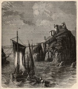 Fort de Bertheaume - Plougonvelin - Finistère - Gravur in „PATRIE - BESCHREIBUNG DER MALERISCHEN FRANKREICH IN 6 BÄNDEN VON LUCIEN HUARD - Ende des 19. Jahrhunderts von Unknown artist