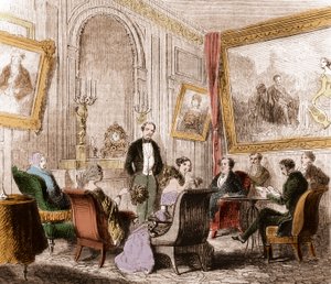 François-René de Chateaubriand (1768-1848), französischer Schriftsteller und Politiker, liest die „Memoires d