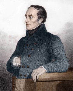 François Guizot (1787-1874), französischer Politiker und Historiker - Gravur in „Histoire de la vie politique et privée de Louis Philippe“ von Unknown artist
