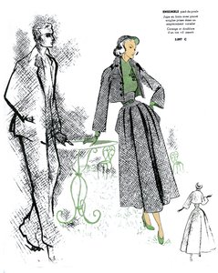 Französische Mode, Design für Hahnentritt-Outfit
