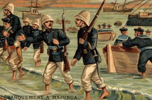 Französische Truppen landeten 1895 in Majunga, Madagaskar von Unknown artist