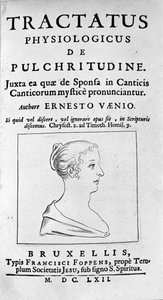 Frontispiz von „Tractatus physiologicus de pulchritudine“ befasst sich mit Ernesto Venio