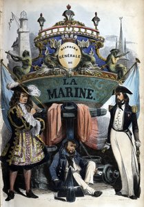 Frontispiz in „Allgemeine Geschichte der Marine“ unter der Leitung von Herrn Van Tenac von Unknown artist