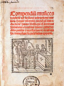 Frontispiz von Compendium musices (1482)