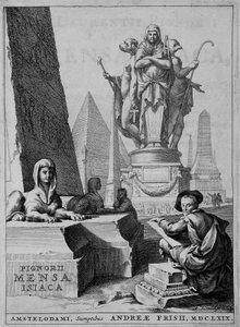 Frontispiz von „Mensae Isiaca“ (bedeutet heilige Riten unter Ägyptern) von Unknown artist