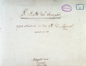 Frontispiz für Die Entführung aus dem Serail, Oper von Mozart, Lichtenthal-Version (1838) von Unknown artist