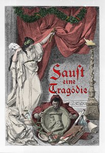 Frontispiz von „Faust“ von Johann Wolfgang von Goethe (1749-1832) (Stich) von Unknown artist