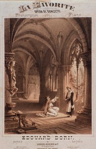 Frontispiz von La favorite, Oper von Gaetano Donizetti (Gravur) von Unknown artist
