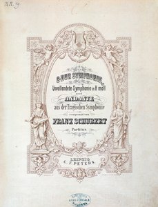 Frontispiz der Partitur der Unvollendeten Symphonie von Franz Schubert von Unknown artist