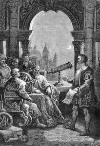 Galileo Galilei präsentiert das erste astronomische Fernrohr dem Dogen von Venedig von Unknown artist