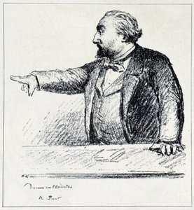 Gambetta hält seine Rede über die Amnestie von Unknown artist