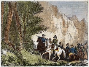 General Bonaparte (Napoleon I.) und Pascal (Pasquale) Paoli (1725-1807), korsischer Patriot. Gravur 19. Jahrhundert