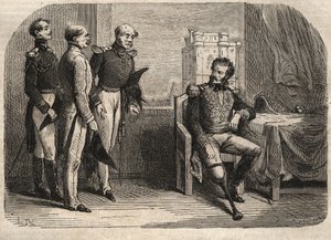 General Daumesnil weigert sich, das Château de Vincennes, Frankreich, zu übergeben