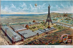 Gesamtansicht der Pariser Weltausstellung 1889 von Unknown artist