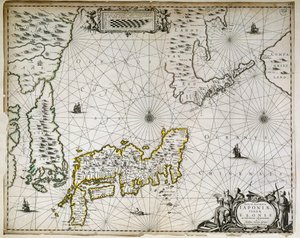 Geografische Karte von Japan, Korea und Südchina von Unknown artist