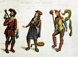 Gefängniswärter, Minnesänger und Narr, aus einem Totentanz