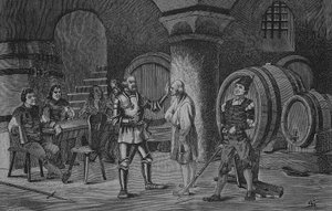 Deutscher Bauernkrieg (1524-1526): Goetz von Berlichingen im Kloster zu Amorbach von Unknown artist