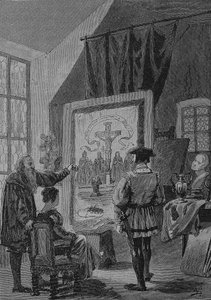 Deutscher Bauernkrieg (1524-1526): Jos Fritz der Maler in Heilbronn, Jos Fritz (geboren 1470; gestorben 1525) war der Initiator der Bundschuh-Bewegungen in Untergrombach, Lehen und am Oberrhein von Unknown artist