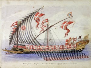 Großes Galeon des Großmeisters des Ordens Gno T Emmanuel Pinto - sd 19. Jahrhundert von Unknown artist