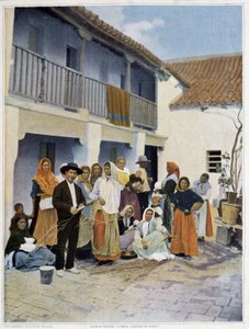 Gruppe von Zigeunern in Triana, Vorort von Sevilla von Unknown artist