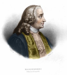 Guillaume Chretien von Lamoignon de Malesherbes (1721-1794). Französischer Politiker. Gravur von 1852