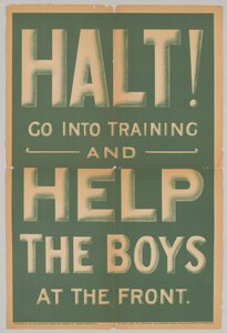 Halt! Gehe ins Training und hilf den Jungs an der Front von Unknown Artist