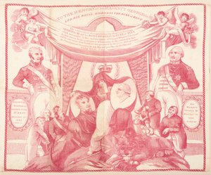 Taschentuch zur Erinnerung an Georg III. und Edward, Herzog von Kent von Unknown artist
