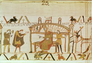 Harold kommt vor König Edward, Teppich von Bayeux von Unknown artist